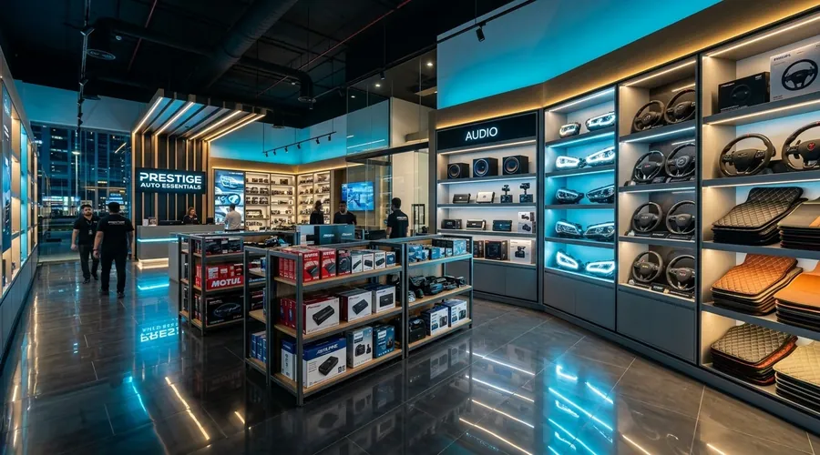 Retail display of audio and accessories